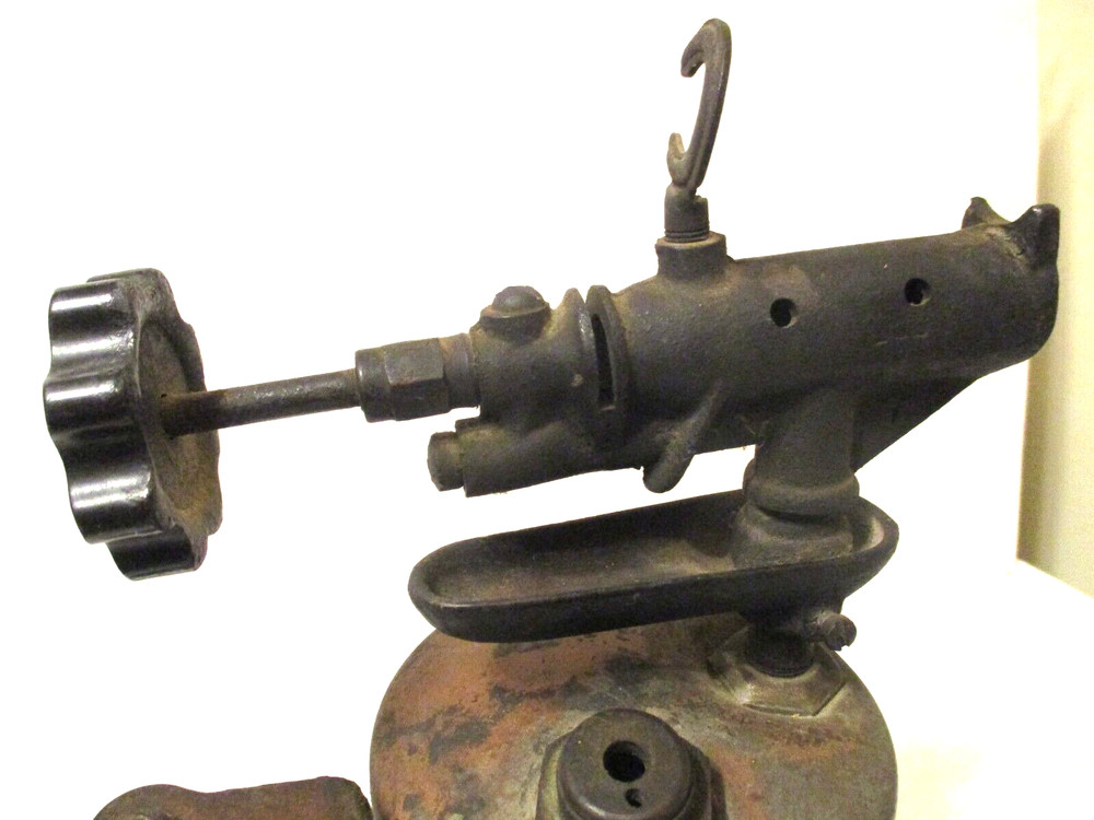 Brass Blow Torch Red Wood Handle