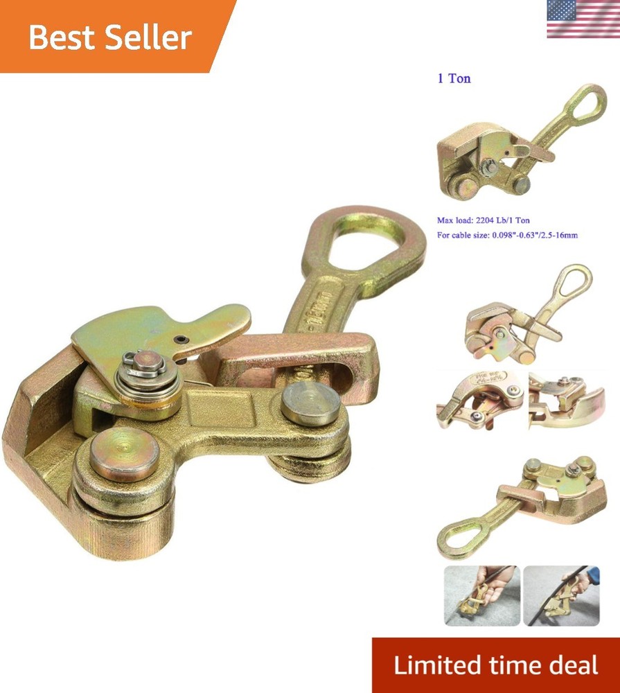 High-Quality Steel Cable Grip Tool for 1 Ton Pulling Capacity - Compact Design
