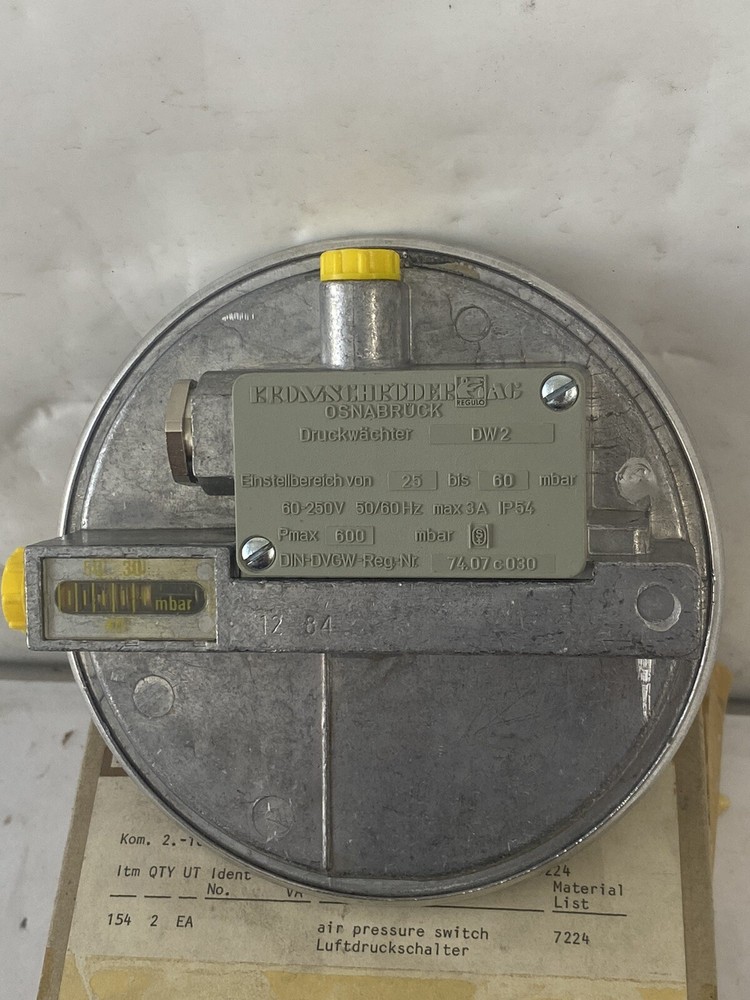 DW2 KROMSCHRÖDER DW2 Air Pressure Switch