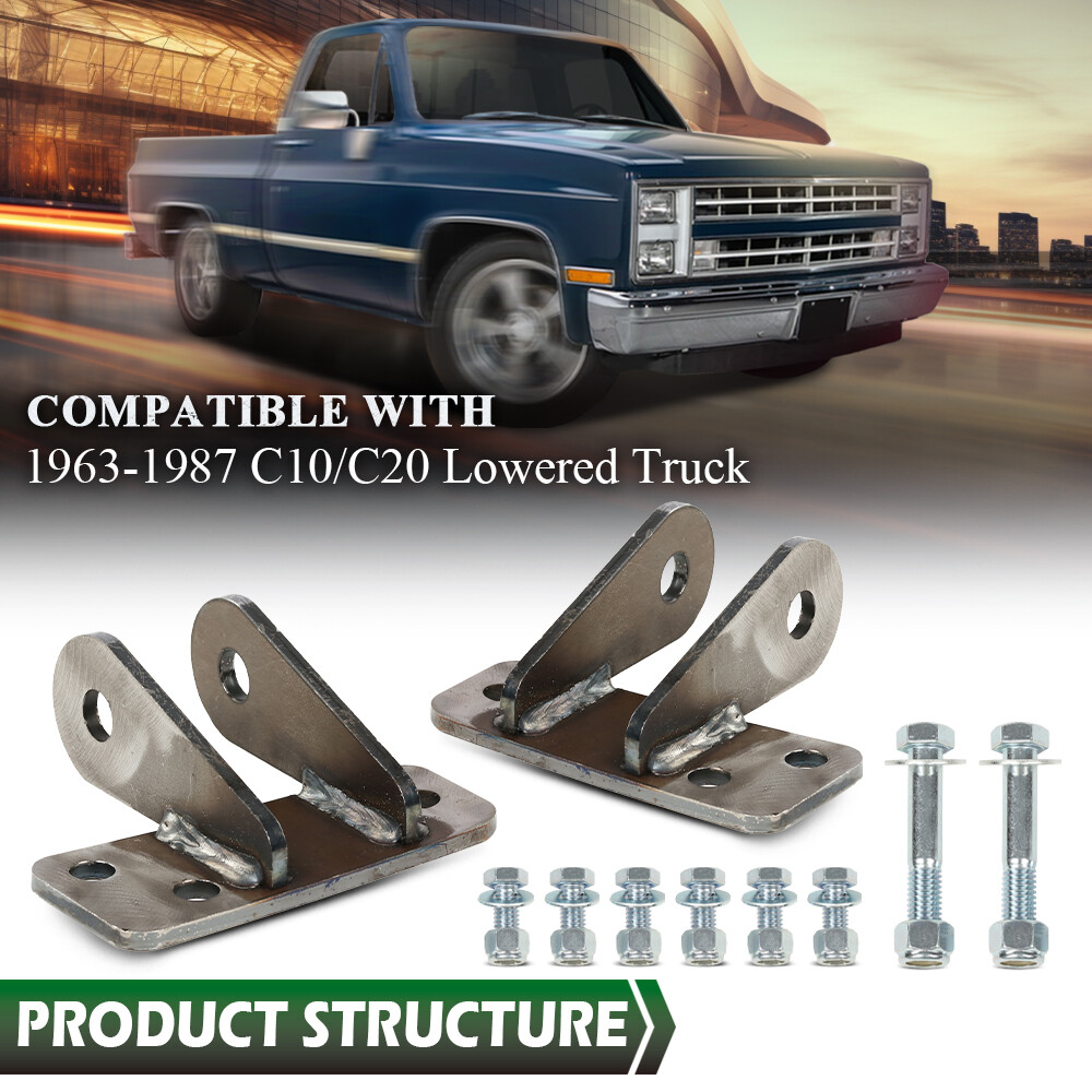 Fit For 1963-1987 Chevy C10 C20 Lowering Front Drop Shock Relocation Bracket