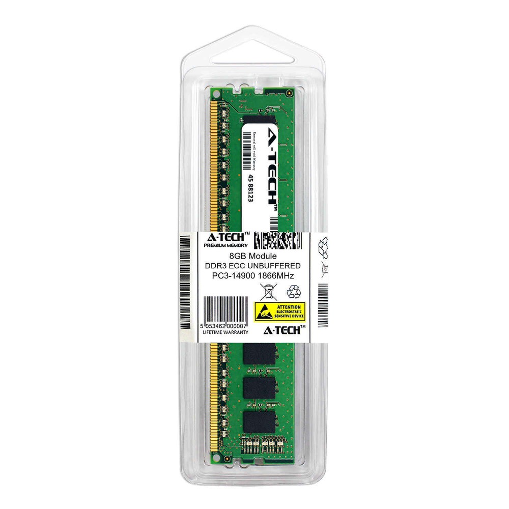 8GB PC3-14900 DDR3 1866 ECC UDIMM (HP 712288-581 Equivalent) Server Memory RAM