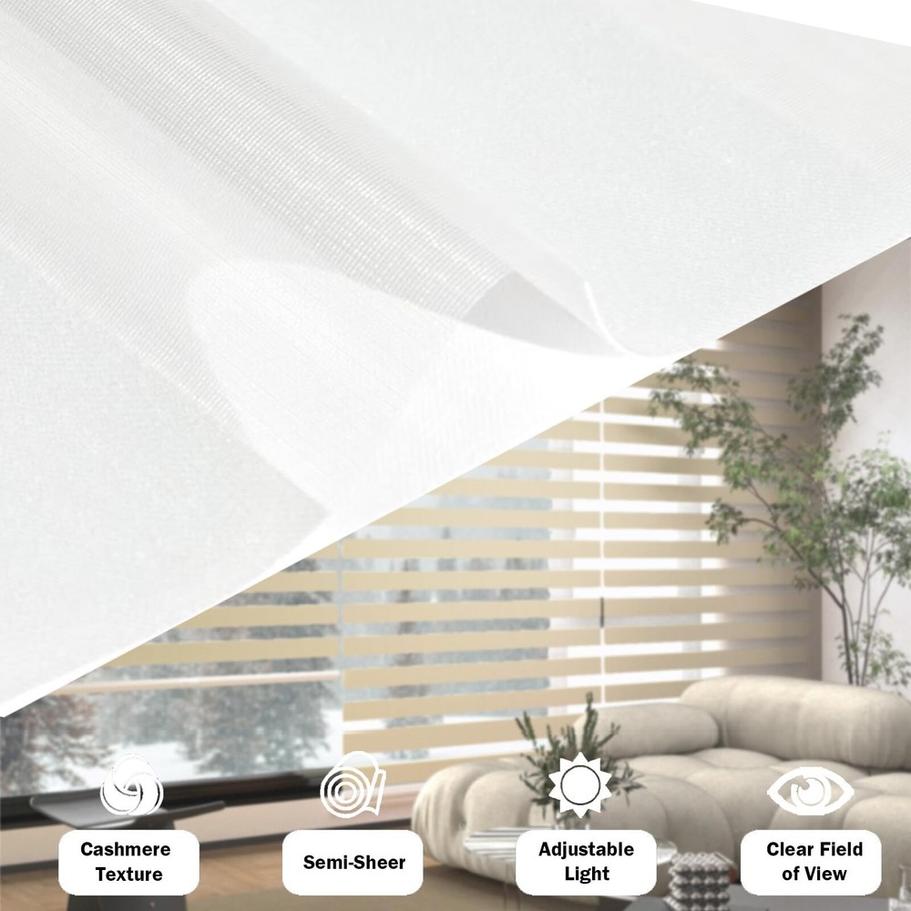 Zebra Blinds for Window Light Filtering Dual Layer Roller Shades Light Contro...