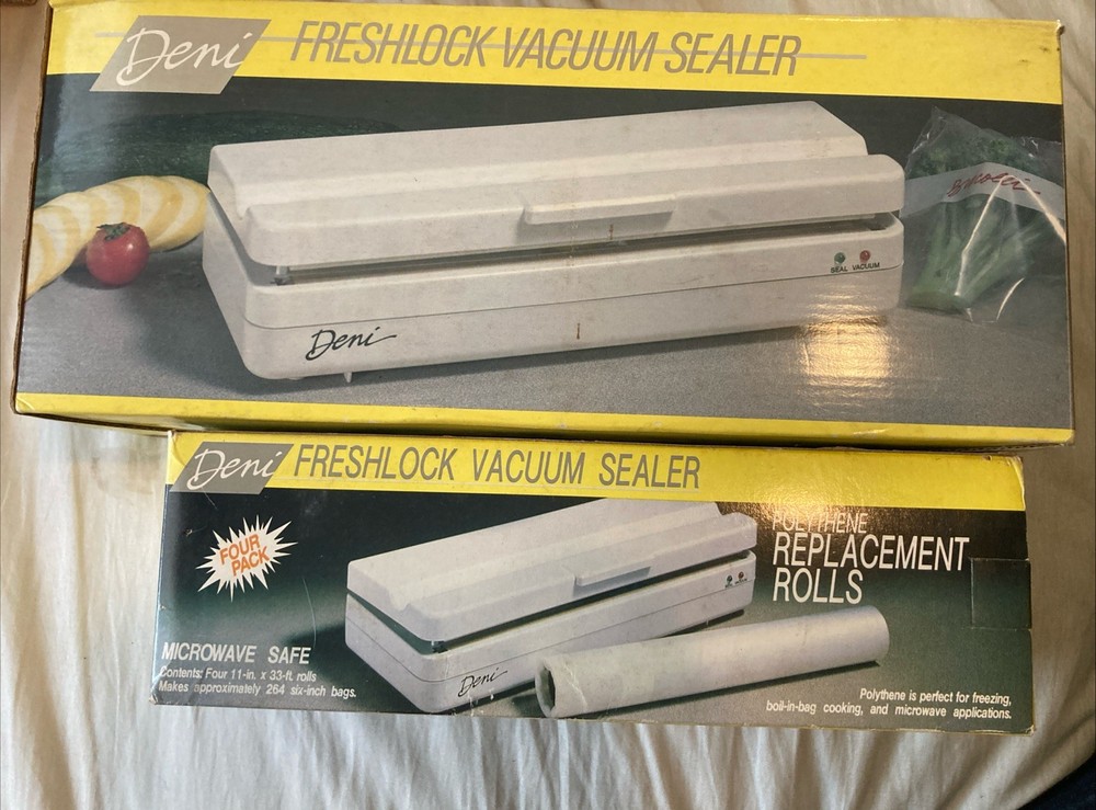 deni freshlock vacuum sealer With 4 Replacement Rolls-new-see Notes