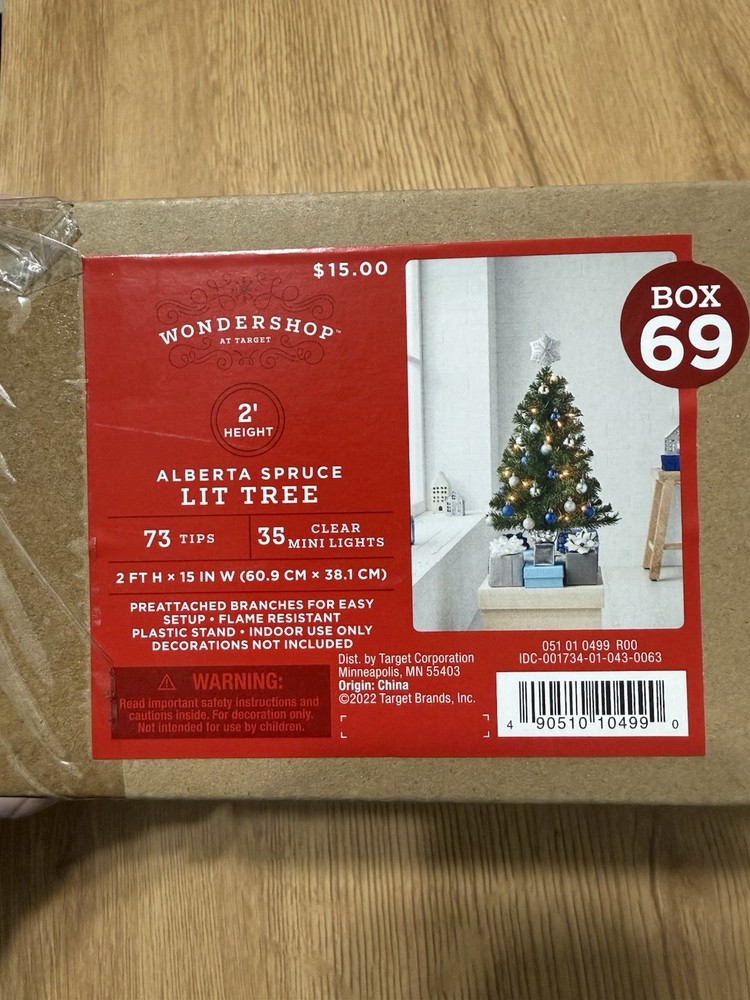 2 Ft Christmas Tree Pre Lit