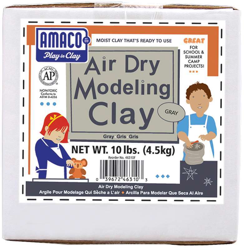 Air-Dry Modeling Clay 10lb Gray