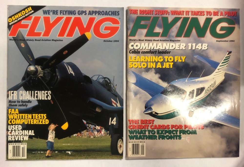 Nine 1994 Issues of Flying Magazine