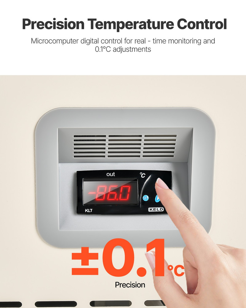 Ultra Low Temperature Freezer Lab Freezer 58 L Adjustable Temp
