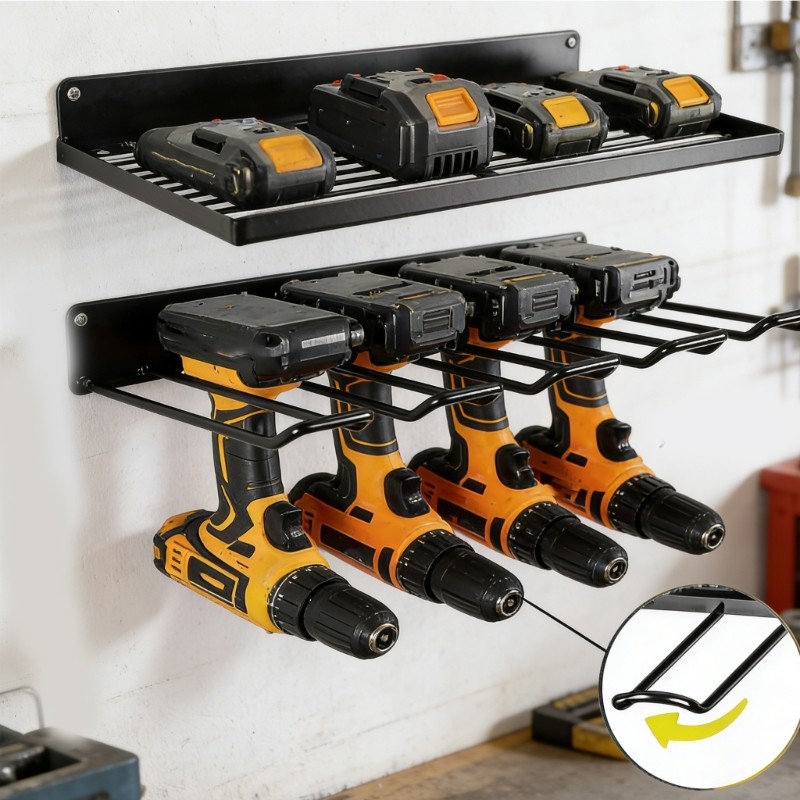 Drill Screwdriver Storage Rack Heavy Duty Pegboard Wall Storage Tool Enduring