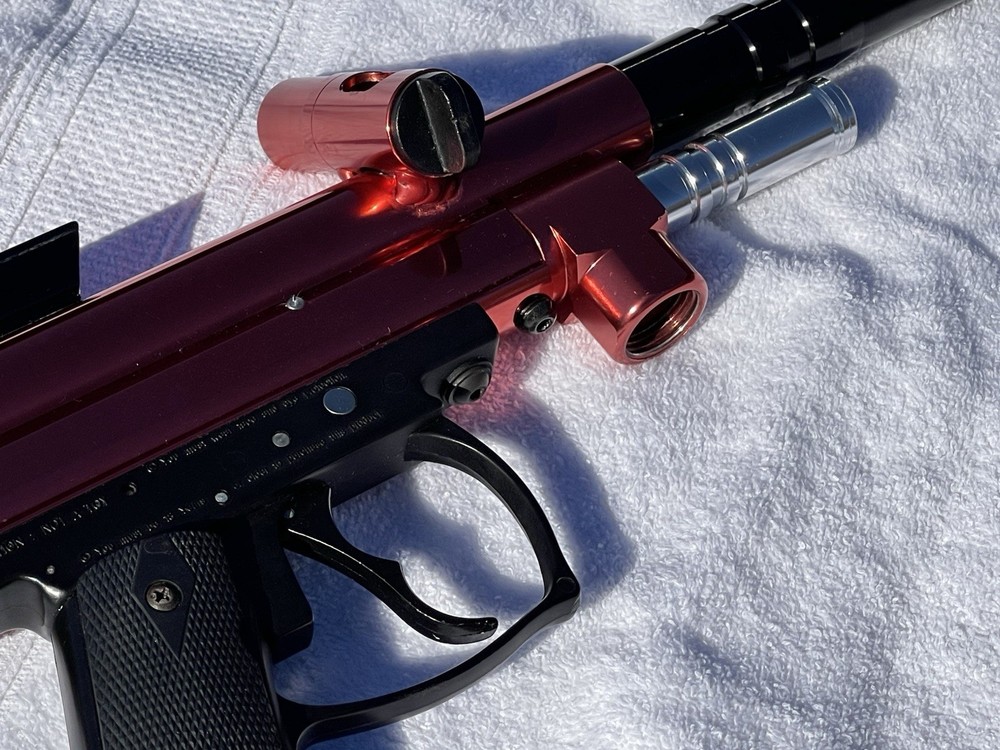 Spyder Compact Deluxe Paintball Gun, Semi-Automatic, Cal. 68, Red Java Edition