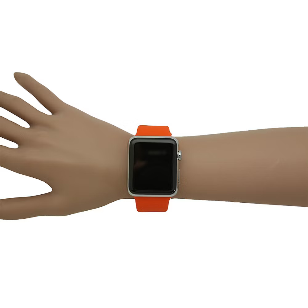 Olivia Pratt Orange Solid Silicone Apple Watch Band 38Mm