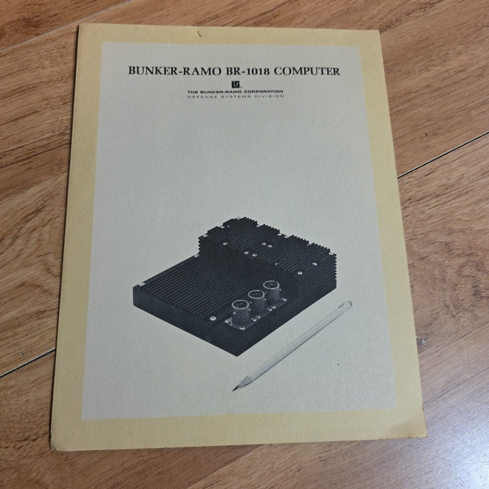 Vintage Bunker-Ramo Corp BR-1018 Computer Brochure 1960's