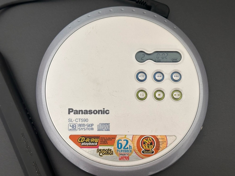 Panasonic SL-CT590 Personal CD Player, Silver. Pocket Player