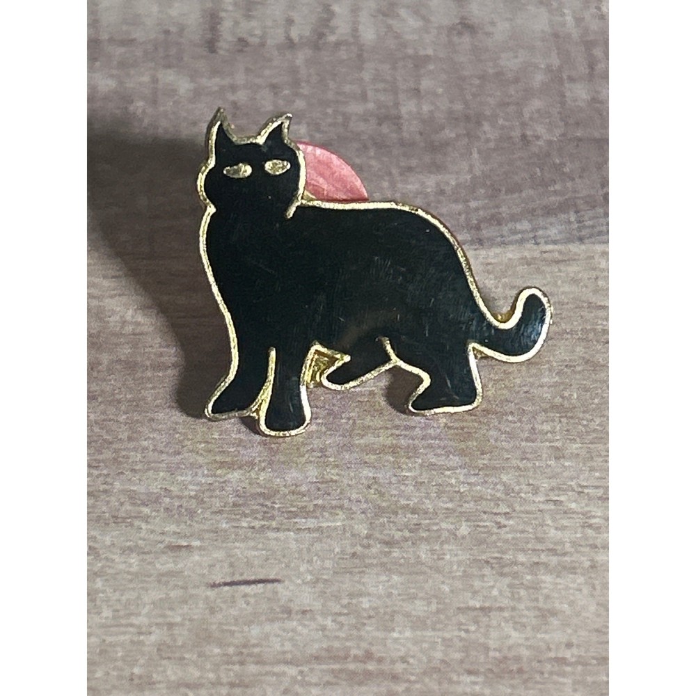 Black Cat Vintage Pin