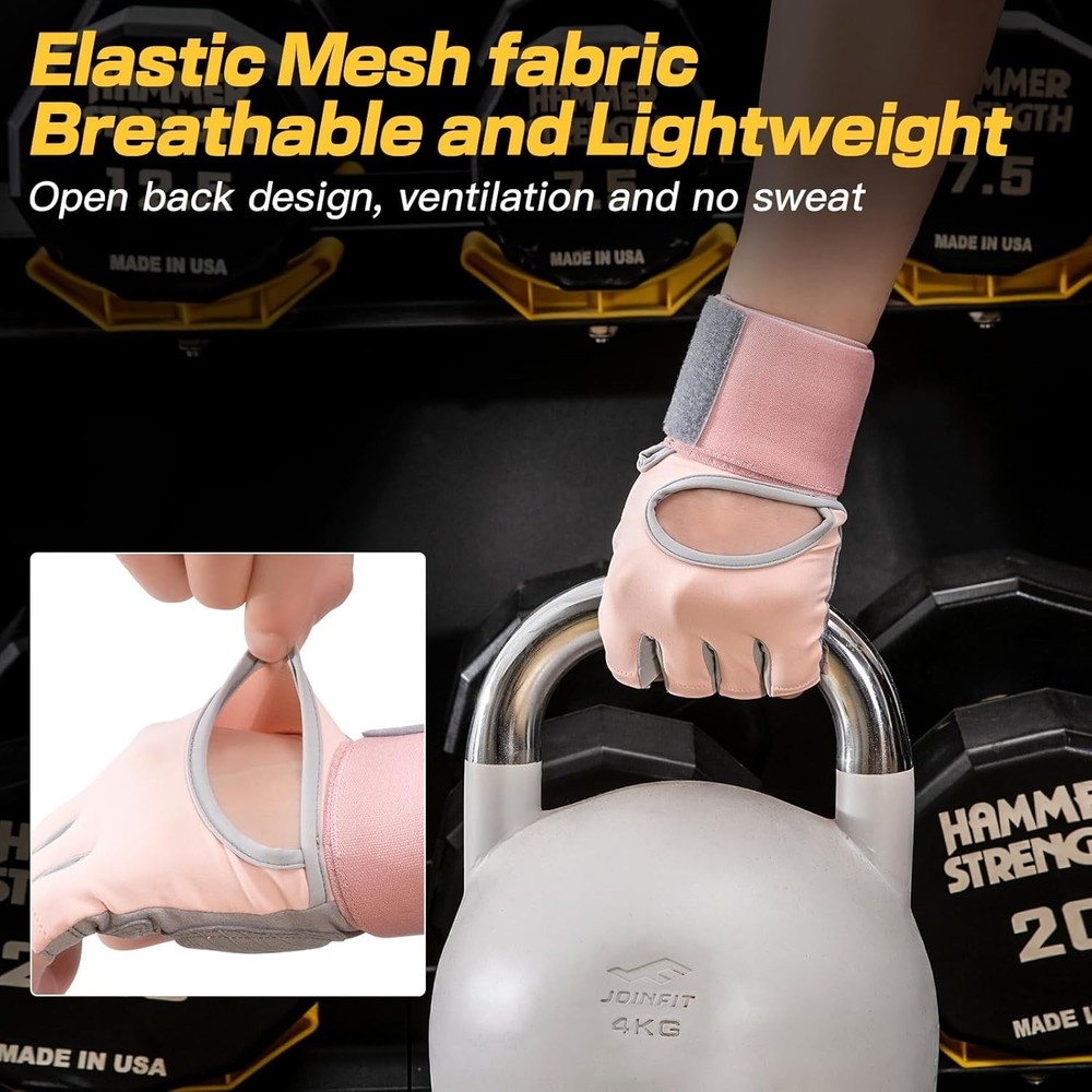 Universal Fit Exercise Gloves for Weightlifting & Pull-Ups - Lightweight Design