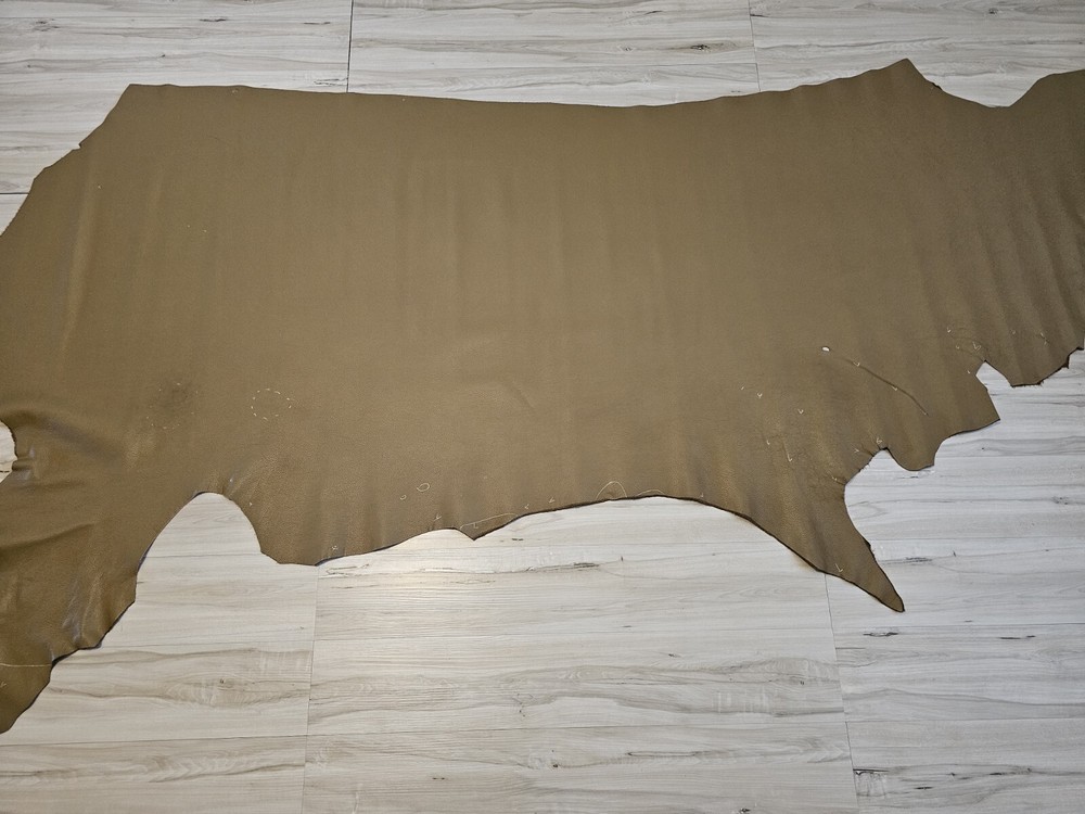 4-5oz THATCH BROWN LEATHER HIDE SIDE SOFT W/GRAIN 20+ CHAPS/BAG/CRAFT PANEL SHEE