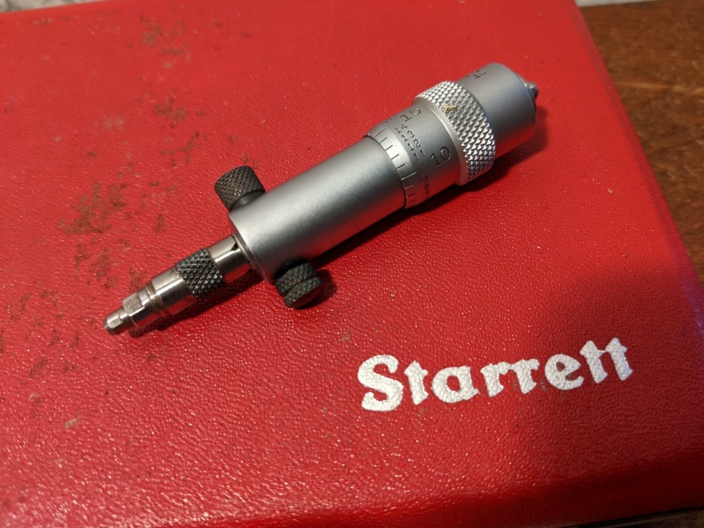 STARRETT ID INSIDE MICROMETER NO 124A w/ CASE - LOT4