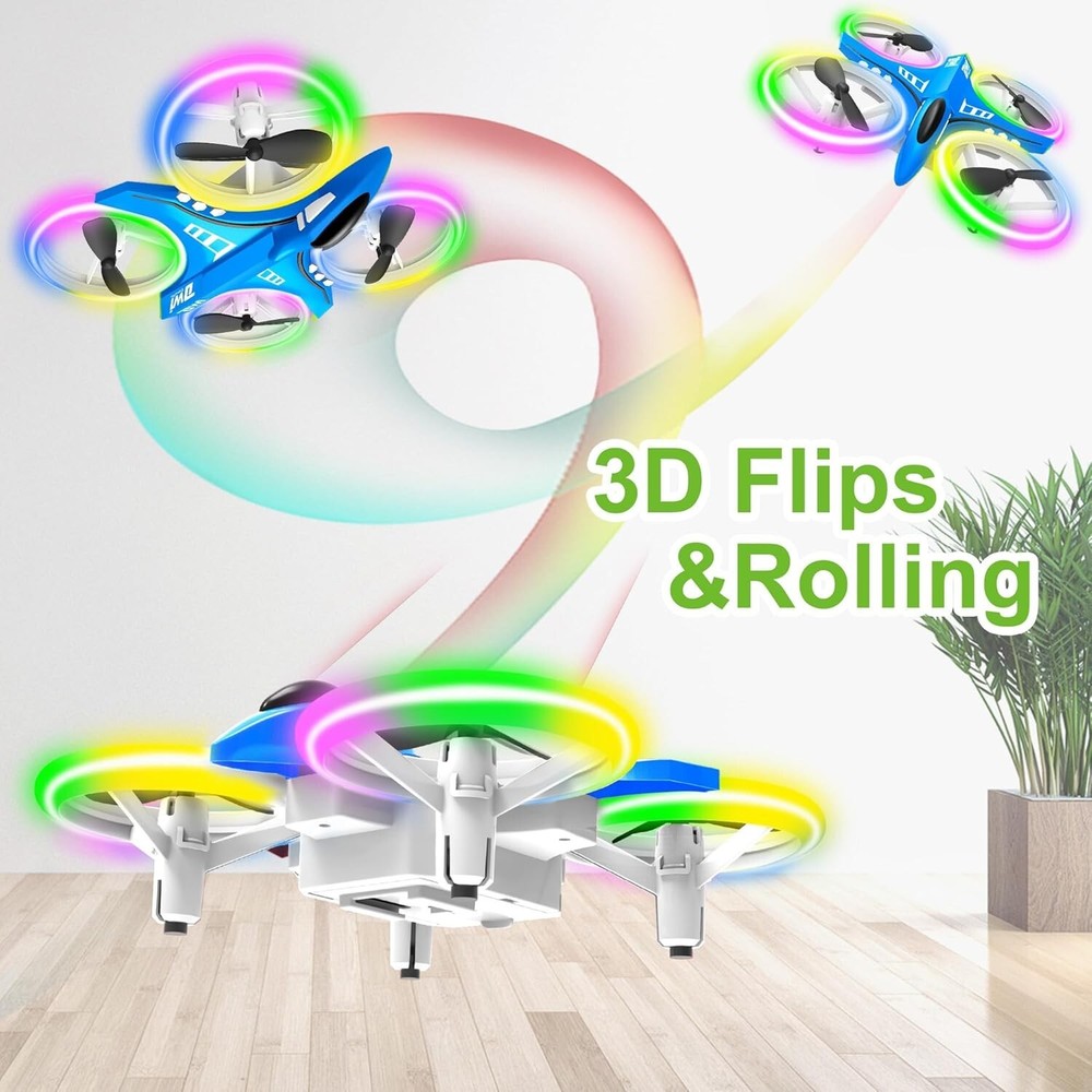 Blue Nano Quadcopter – Mini Drone with 15 Min Flight Time & Headless Mode