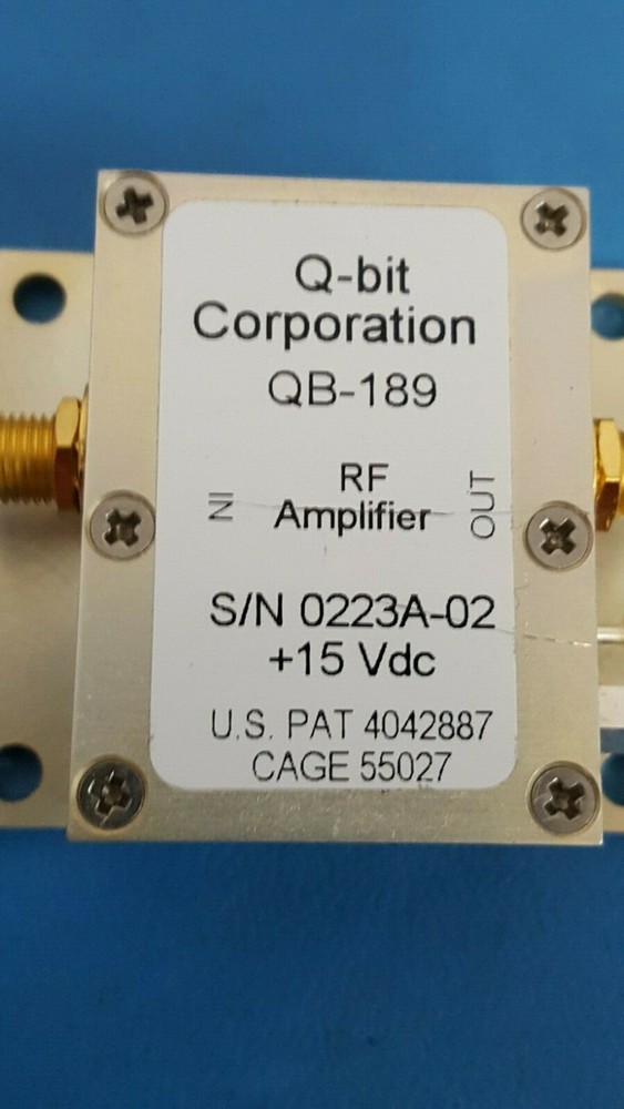 RF Amplifier, 15VDC, Q-BIT CORP, QB-189