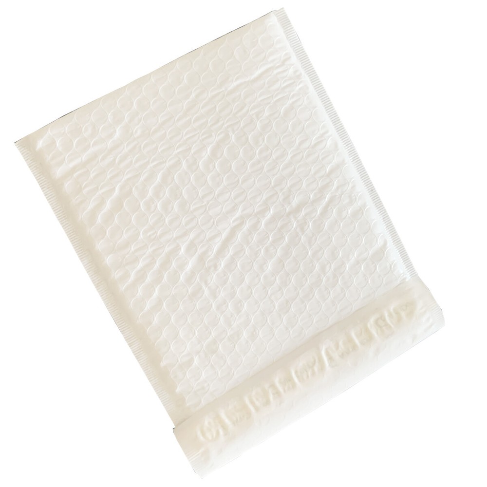 AirnDefense #000 4x8" White Poly Padded Envelopes Shipping Bubble Mailers