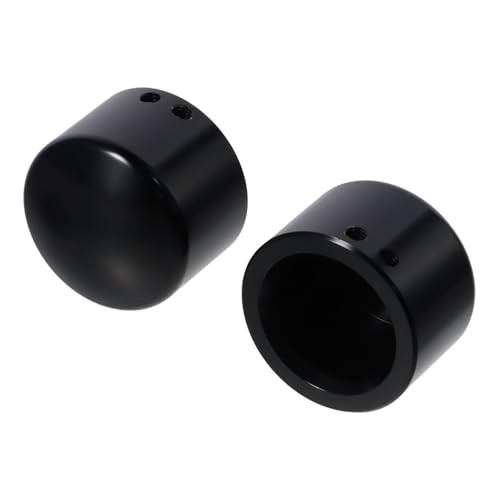 2PCS Black Front Axle Nut Caps Covers with Mounting Hardware,Motorcycle