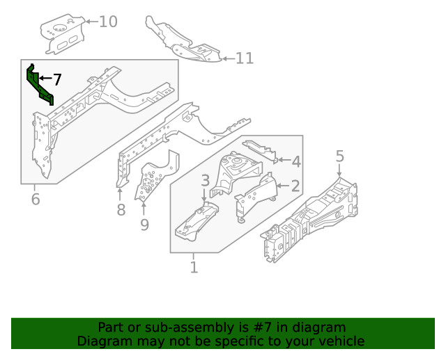 Genuine Nissan Side Support 62520-6MA0A