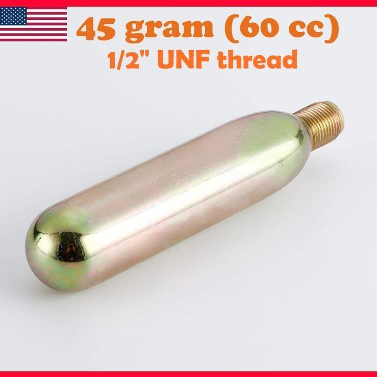45g(60CC) CO2 Cylinder 1/2inch Thread for airbag vest