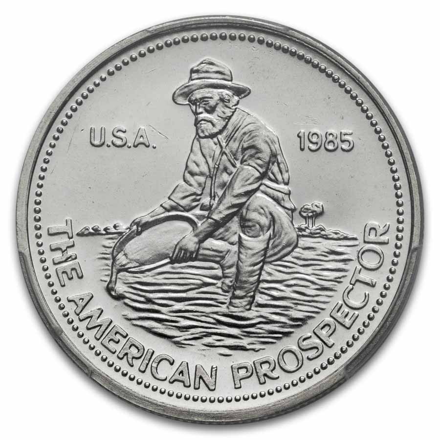 1985 1/4 oz Silver Round - Engelhard Prospector MS-68 PCGS