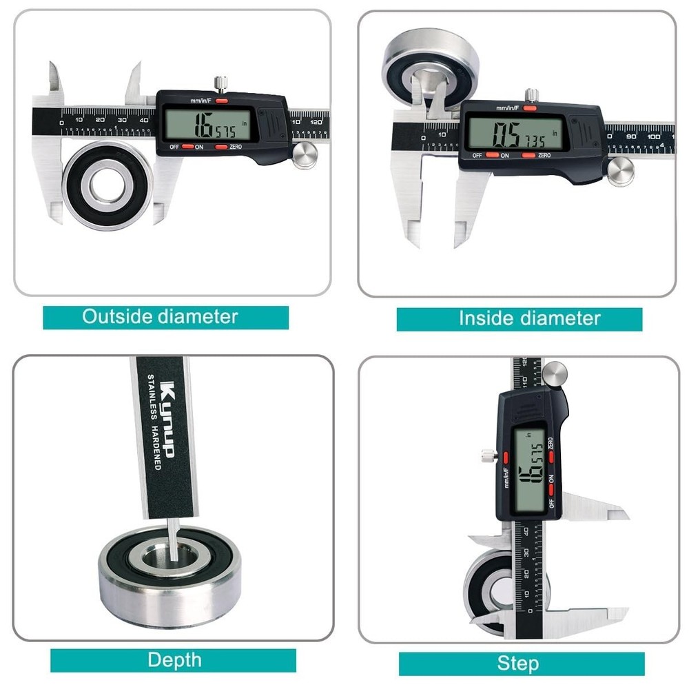 Accurate Stainless Steel Digital Caliper - 3 Units Conversion & Auto-Off Feature