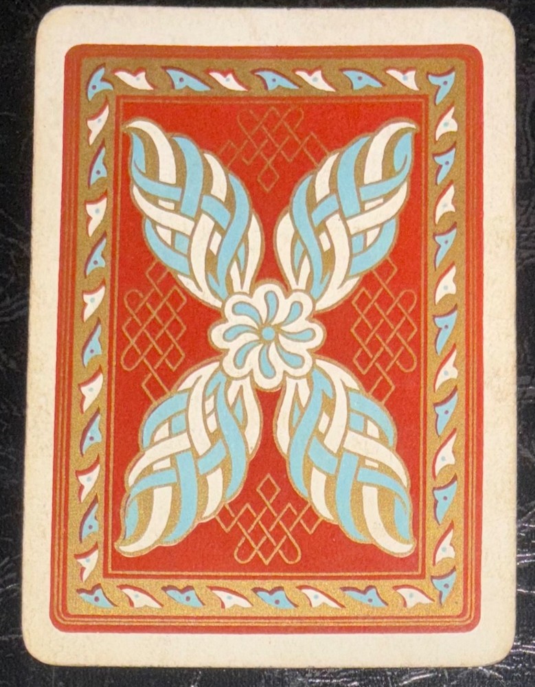EW448 Swap Playing Card 1 OLD ENGLISH WIDE  FLOWERS & PATTERNS