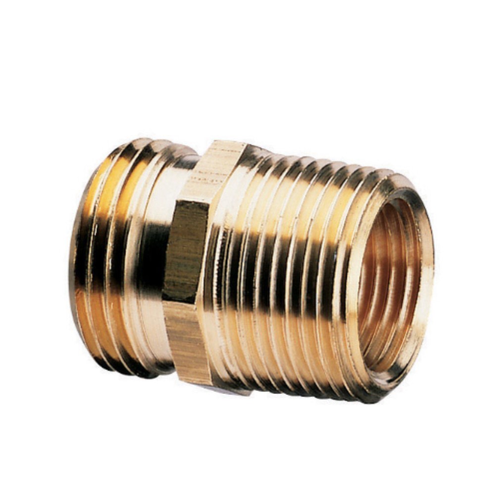 Gilmour 3/4 in. Brass Threaded Double Male Hose Connector