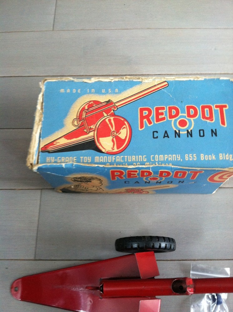 Vintage Red Dot Cannon with Original Box