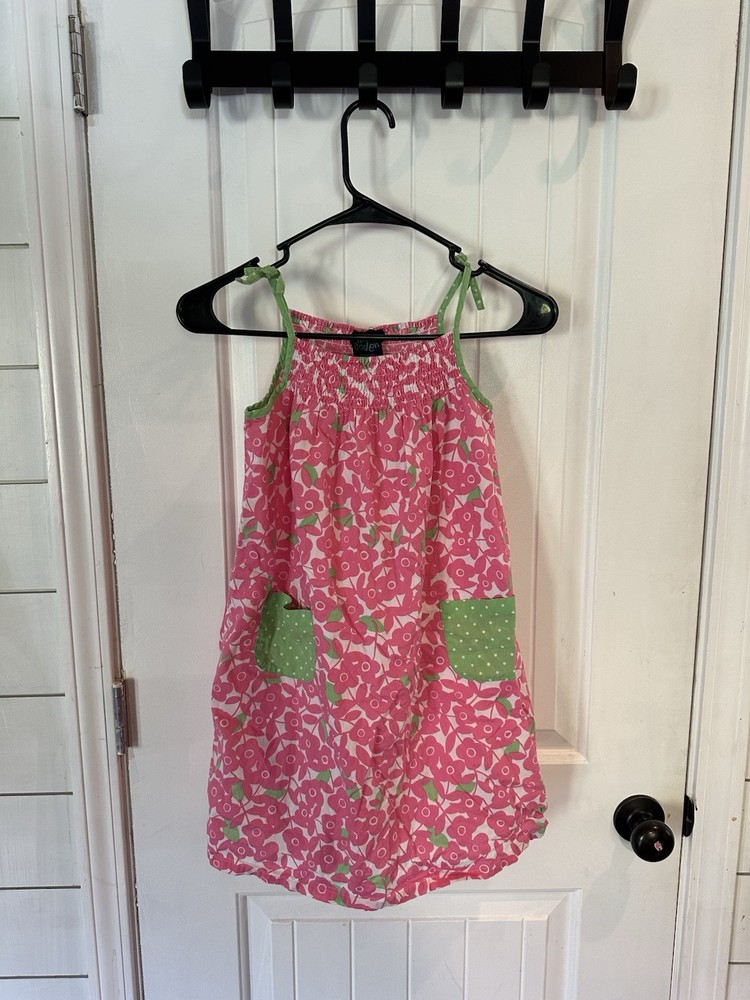 Mini Boden Sundress Pink Floral 7-8