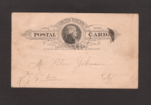 U.S. Postal Card - Postmark - Helena, Ark. - Oct 1, 1891