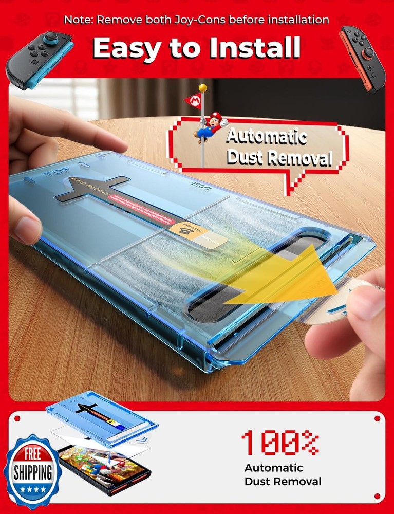 MAGIC JOHN 2 Pack for Nintendo Switch 2 Screen Protector 7.9'' [2