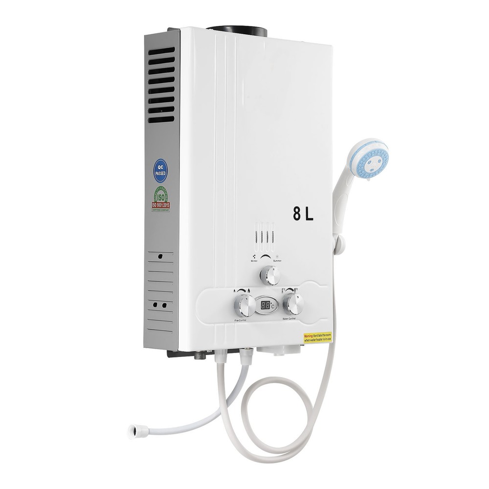 8L LPG Gas Tankless Water Heater 2GPM Propane Gas Instant Water Shower Boiler