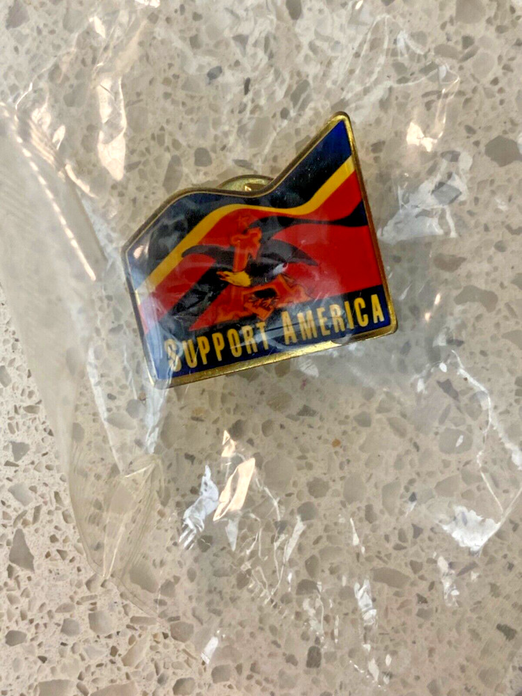 NEW Anheuser-Busch Support America Beer Advertisement A & Eagle Lapel Pin Back