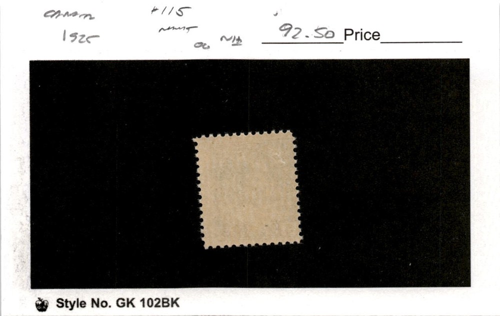 Canada, Postage Stamp, #115 Mint NH, 1925 King George (AD)