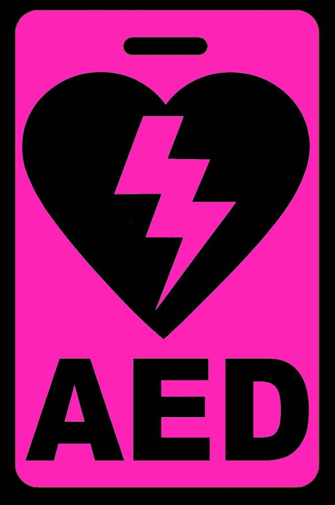 AED Hi-Viz Pink Bag Tag - FREE Personalization - New