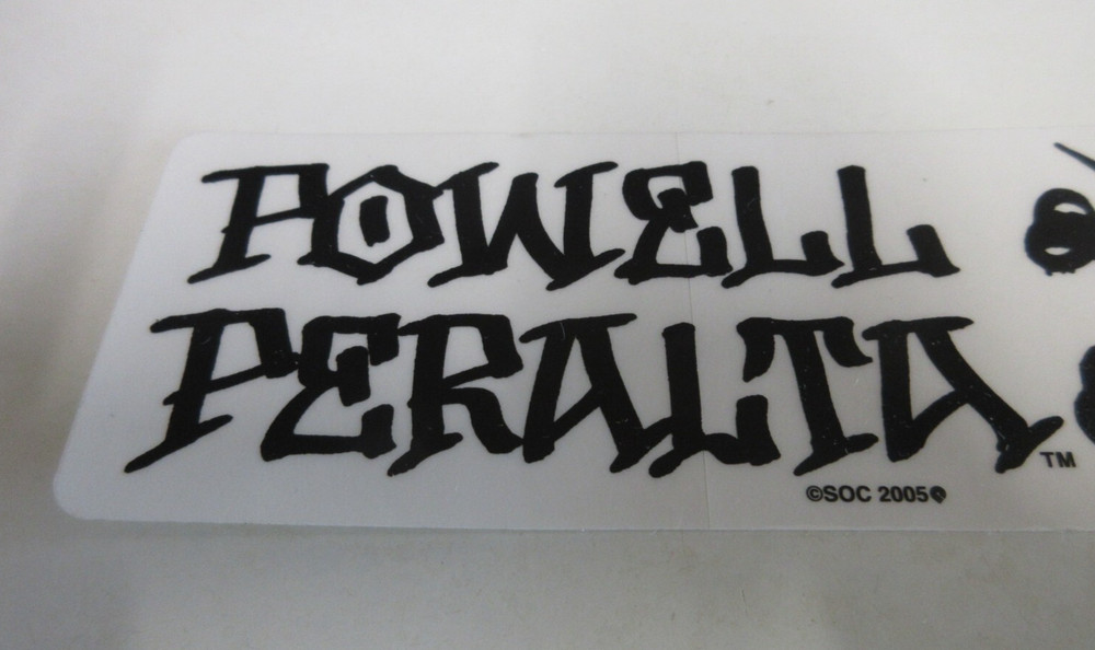 Powell Peralta - Sticker - Black with Clear Background - Skateboarding - 2005