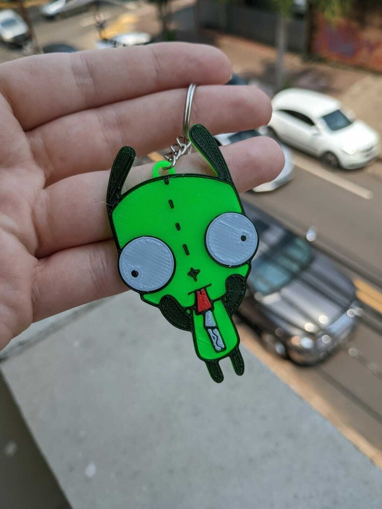 Invader Zim Grr Keychain
