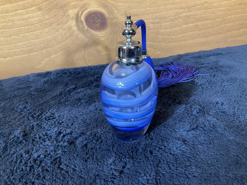 Hand Blown Glass Perfume Bottle Atomizer With Spray Bulb