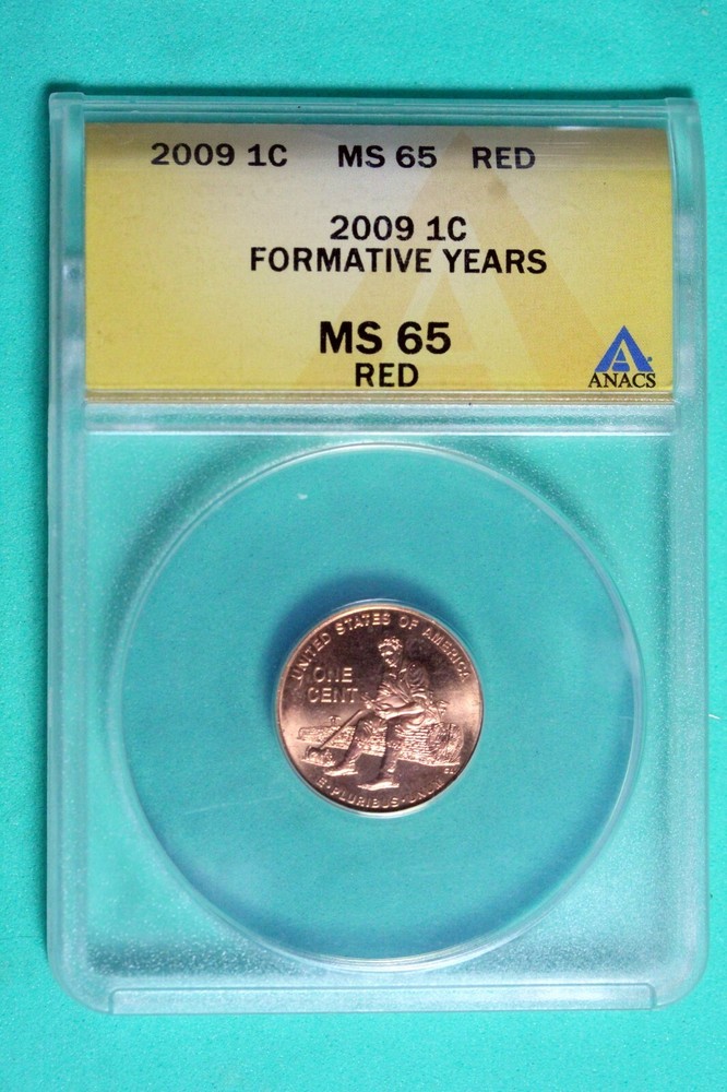 2009 ANACS MS65 RD Formative Years Lincoln Bicentennial Cent #B26230