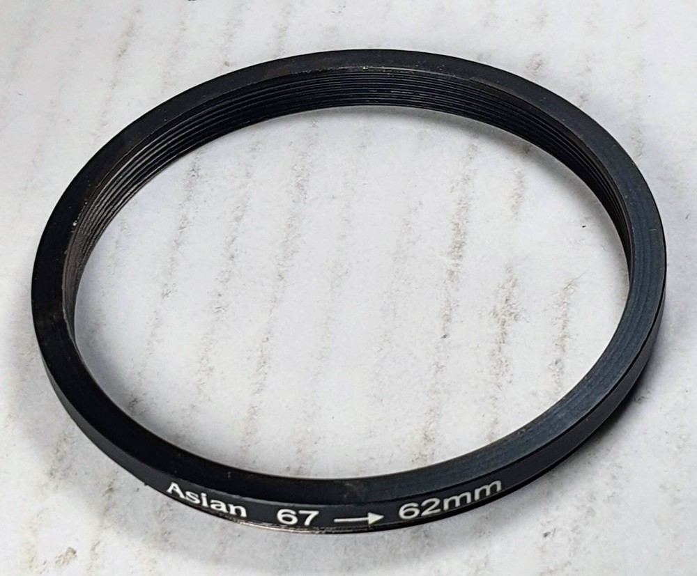 67-62mm Step-Down Lens Filter Converter Adapter Ring 67mm-62mm Metal E67 to E62