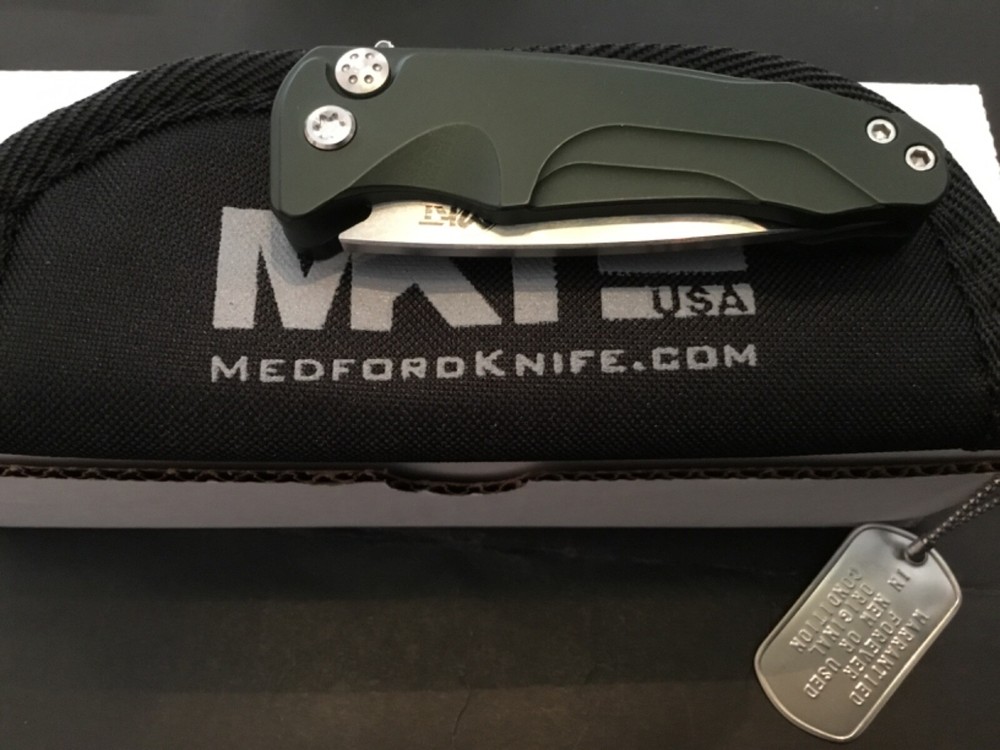 Custom Medford Knife Smooth Criminal Button Lock Flipper Folder Folding Knife