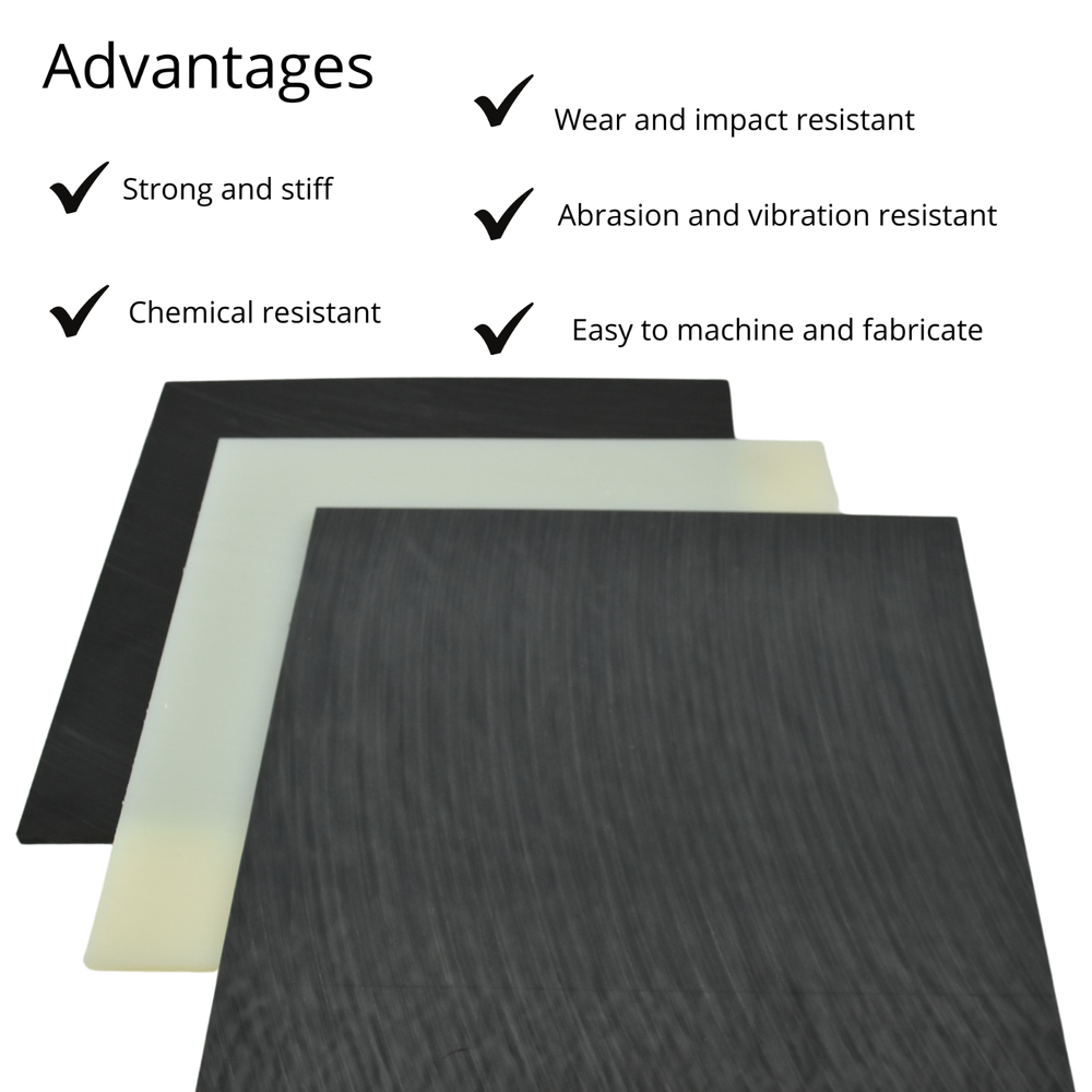 Nylon 6/6 Plastic Sheet, Various Sizes, Thicknesses and Colors