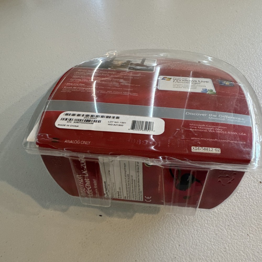 Microsoft Lifechat LX-2000 Compact Mobile Headset Foldable Microphone PC/MAC NIB