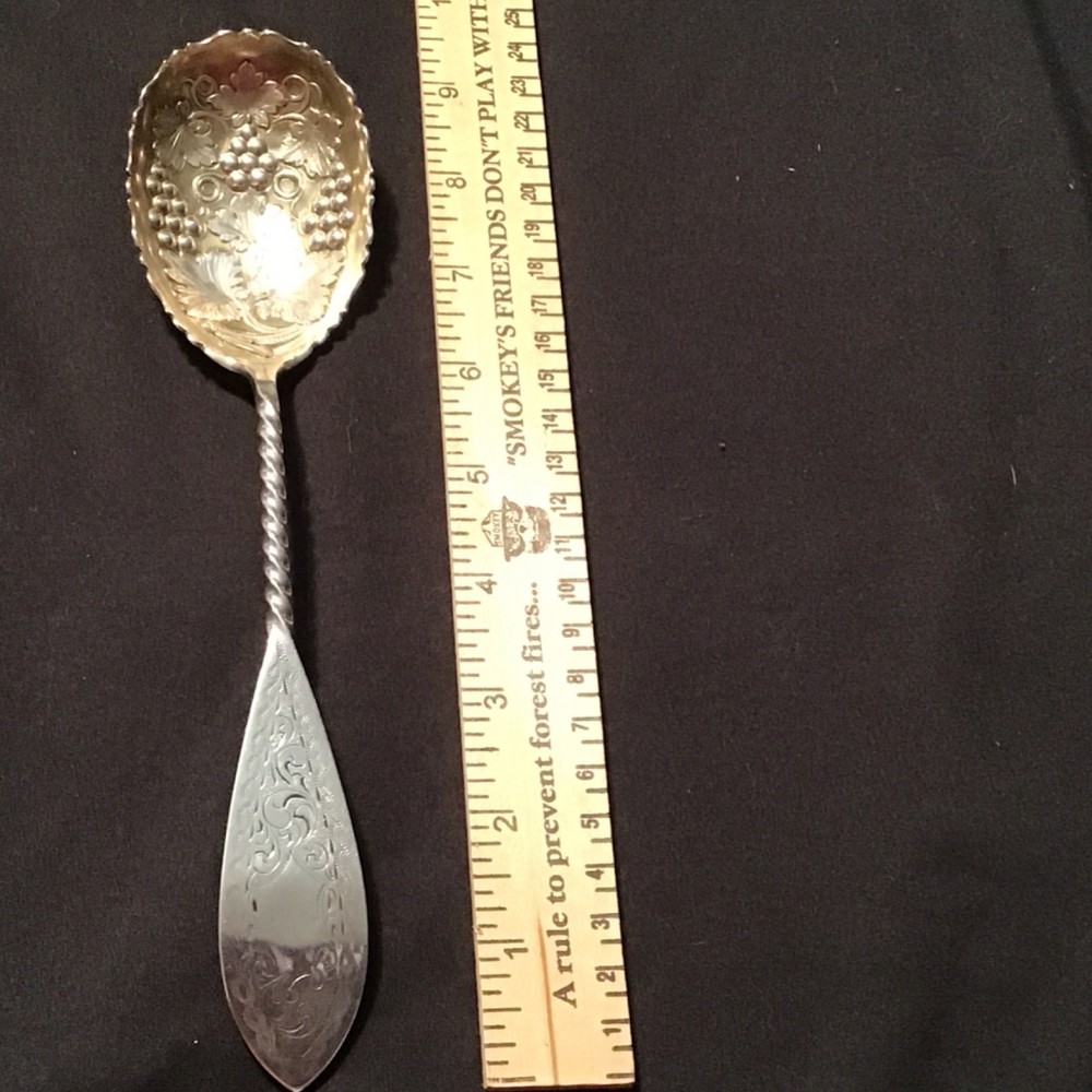 Bailey & Co. Sterling Serving Repousse Grape Spoon