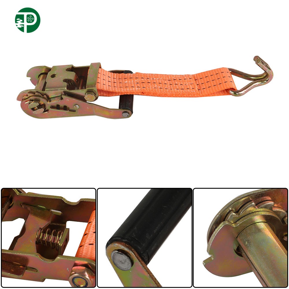 4 Pack 1.5" ×15' Polyester Ratchet Straps 4000 lb J Hook Tie Downs