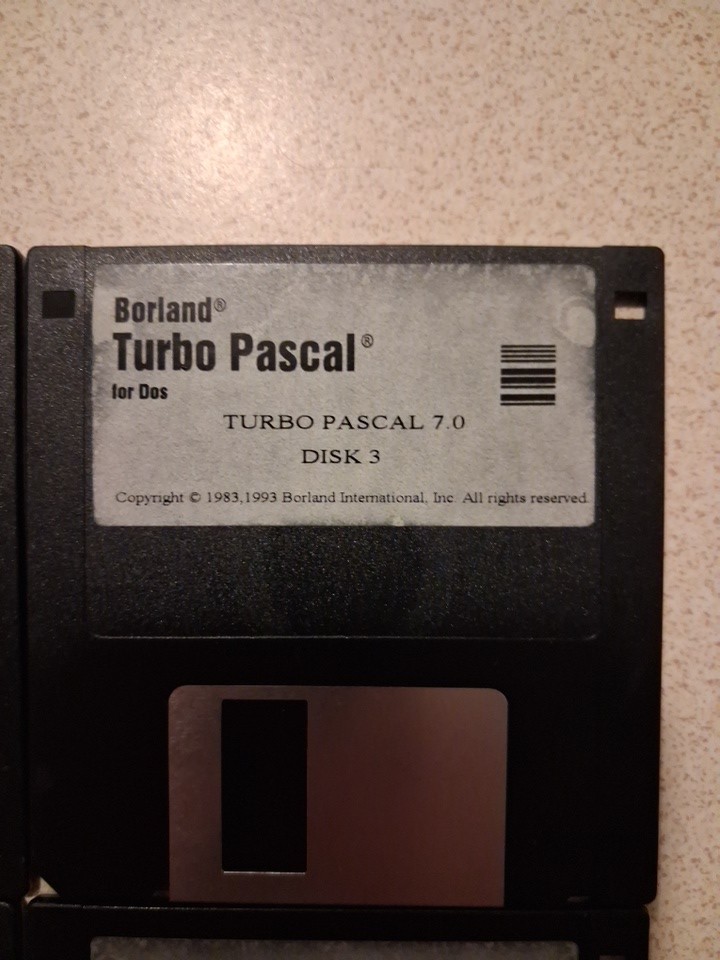 Borland Turbo Pascal - 4 DISK SET - 1983, 1993 Vintage Software
