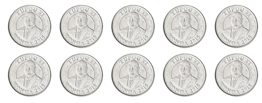 Tonga 5 Seniti, 2015, KM #226, Mint X 10 PCS